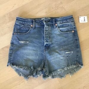Free People High Rise CRVY Denim Shorts NWT